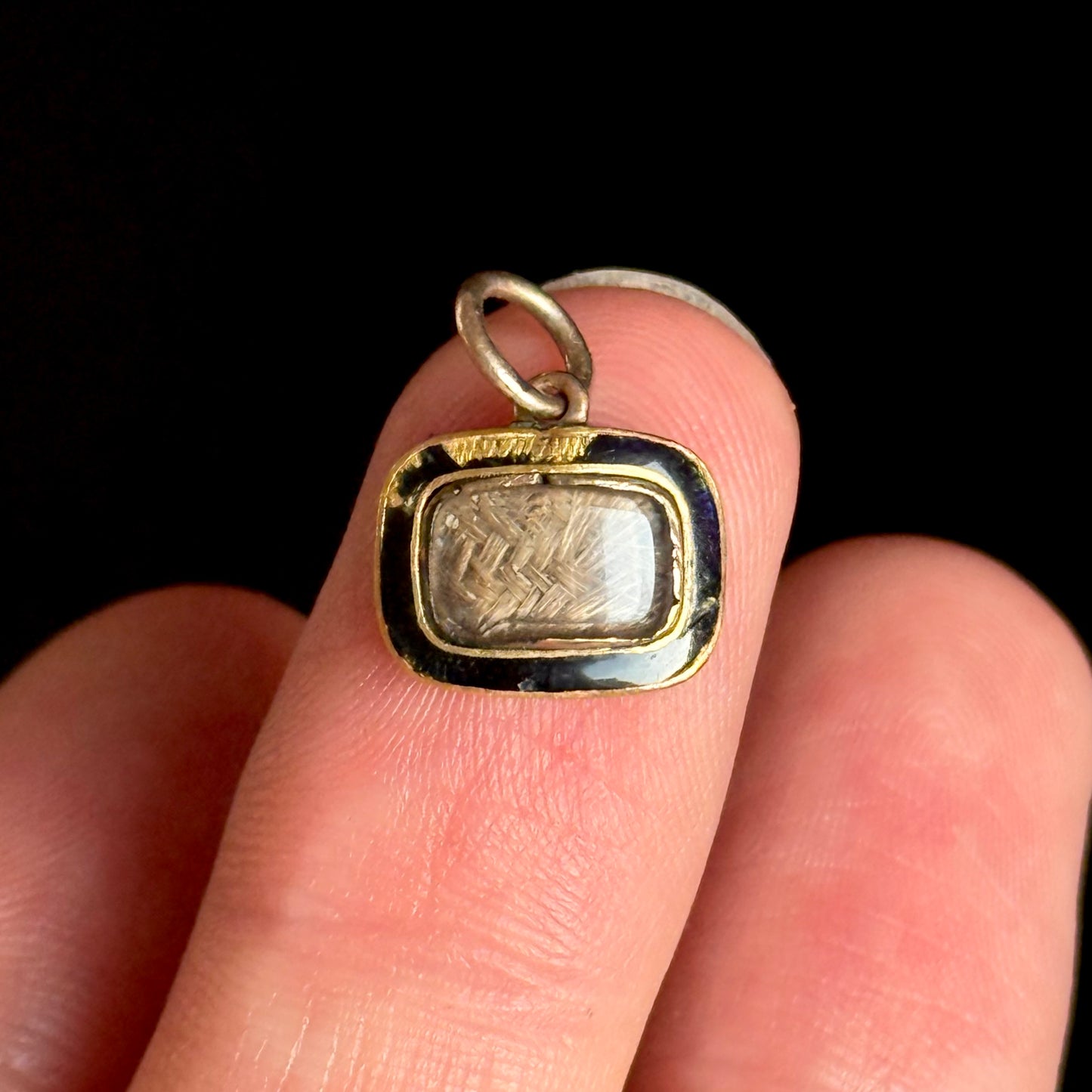Georgian Miniature Mourning Pendant; Circa 1818