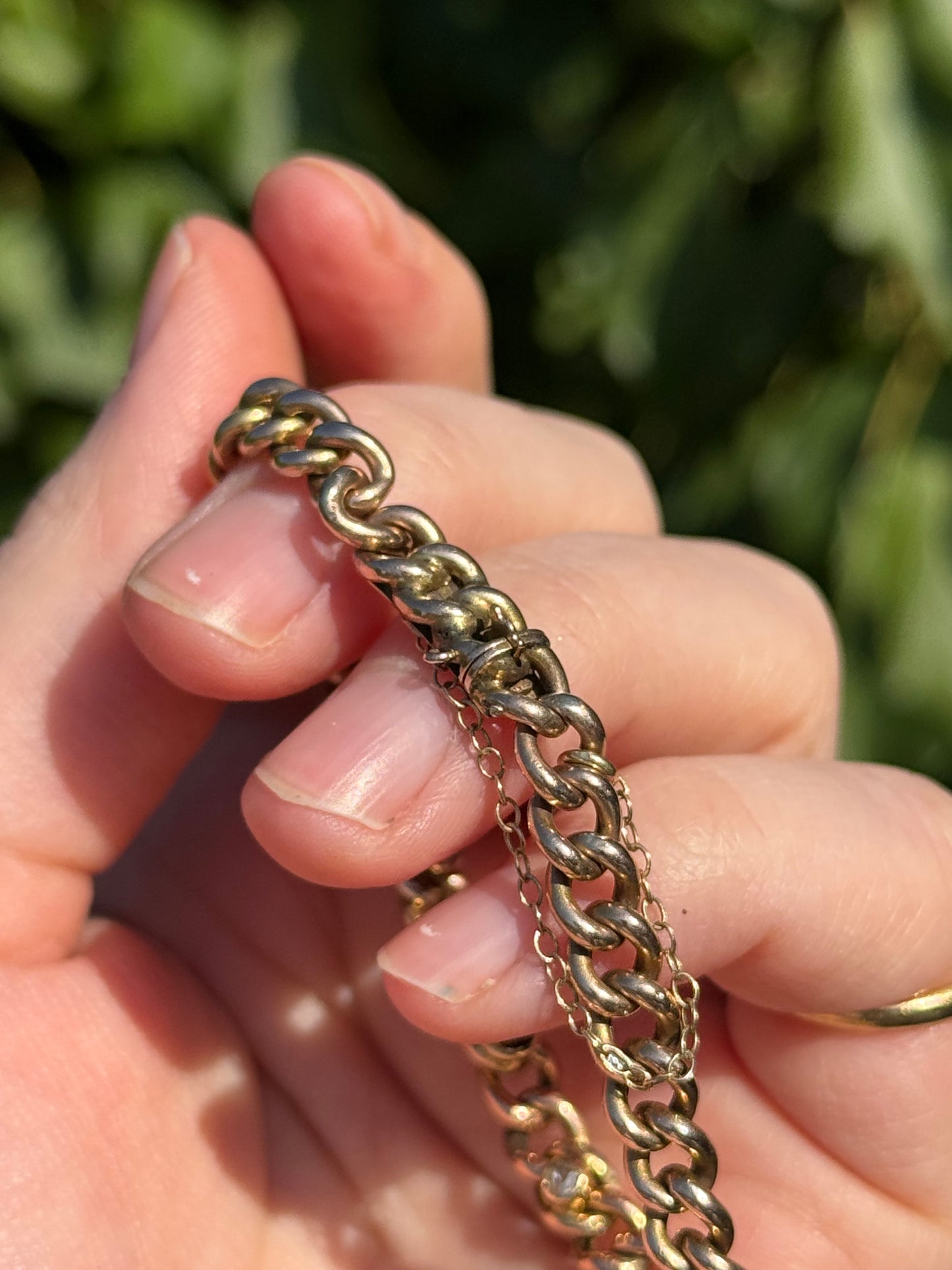Antique Diamond, Garnet & Citrine Bracelet in 9 Carat Gold