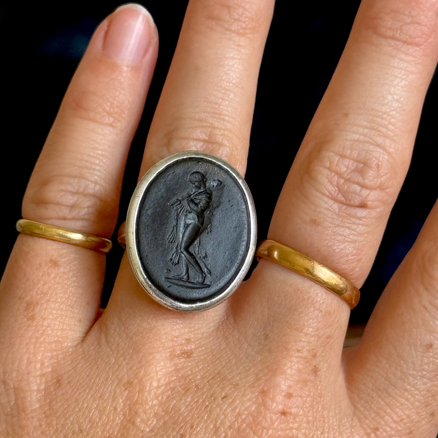 Georgian Hercules Intaglio Ring; Circa 1790