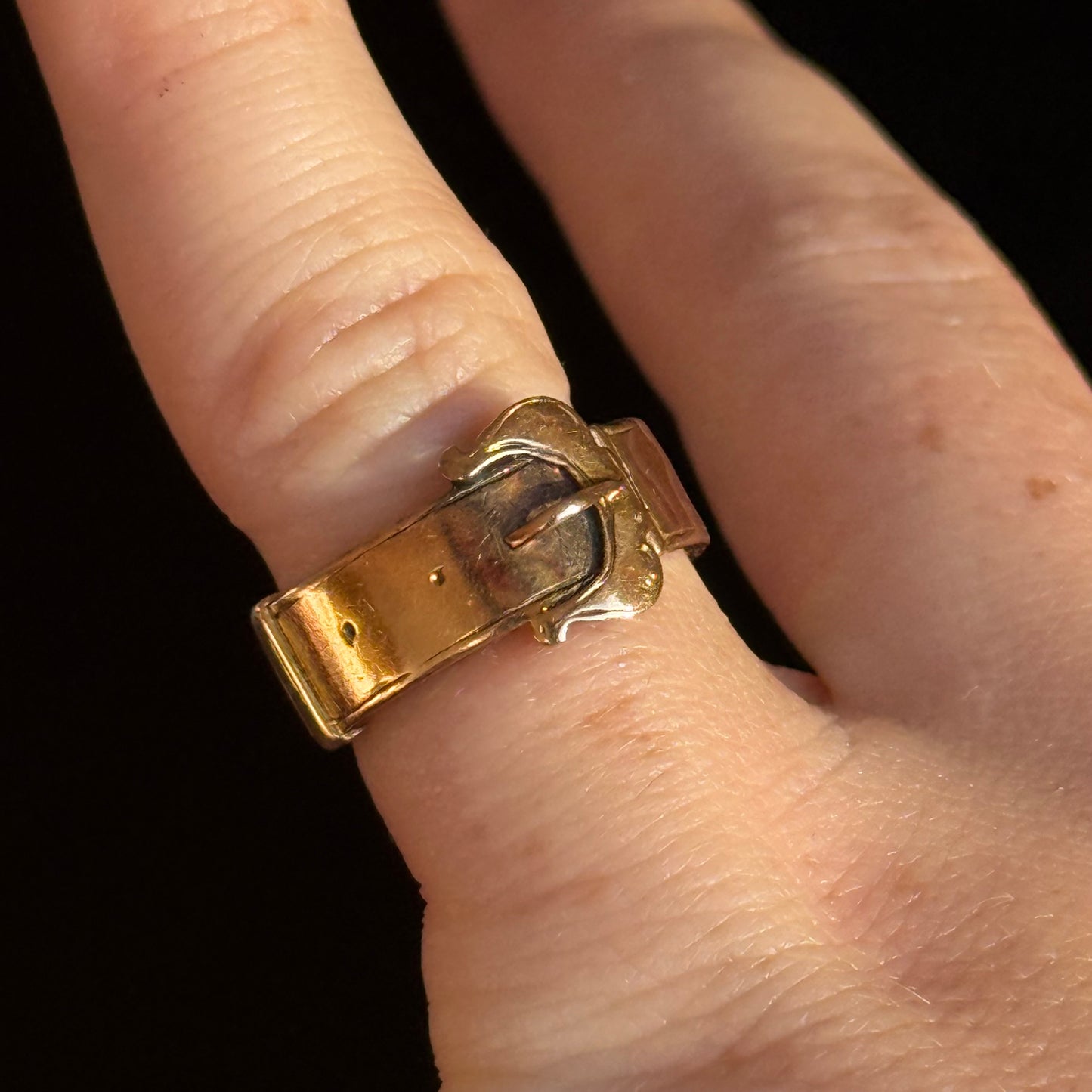 Victorian Mourning Locket Ring in 18 Carat Gold; Circa 1880