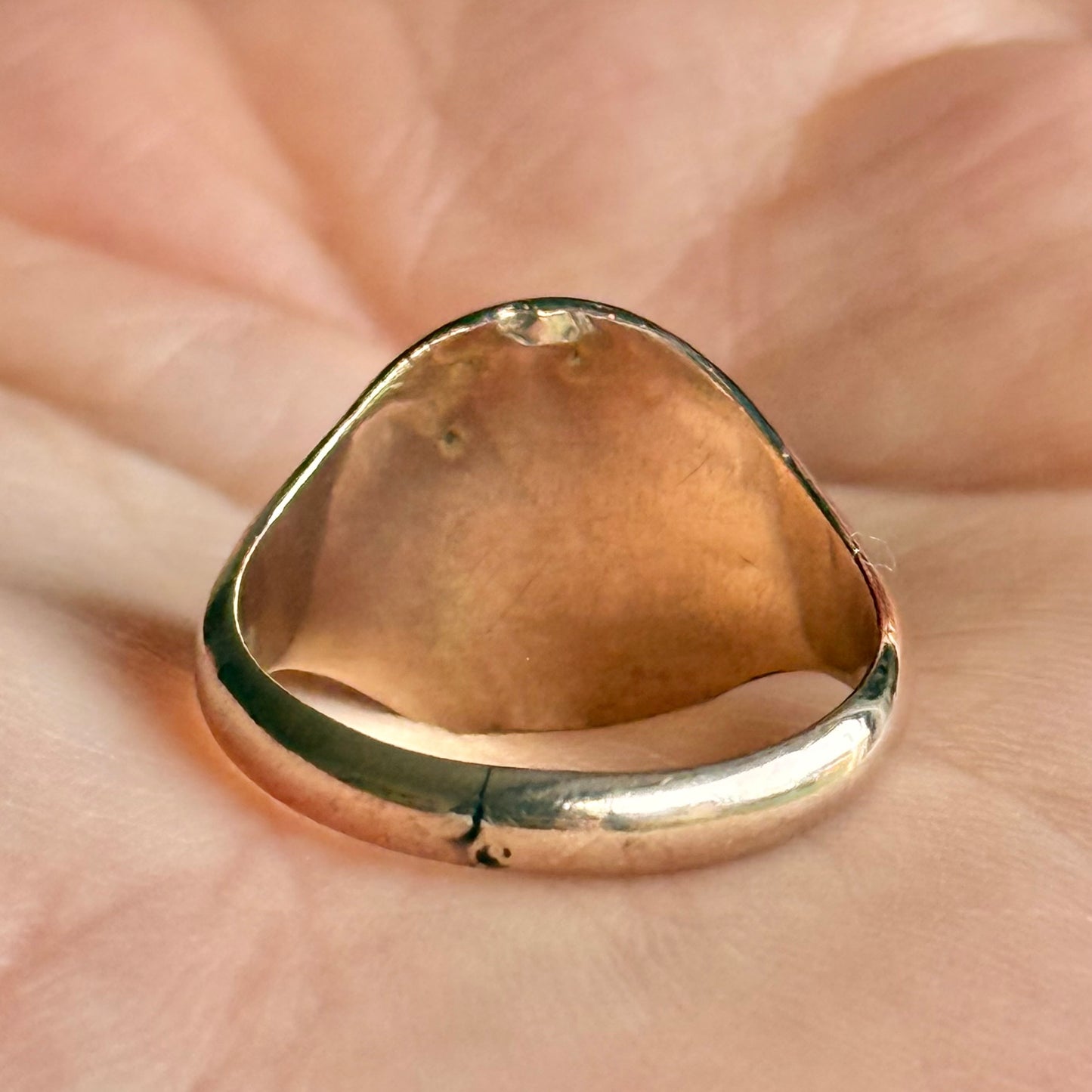 Antique Poison Sardonyx Signet Ring  in 10 Carat Gold; Circa 1870