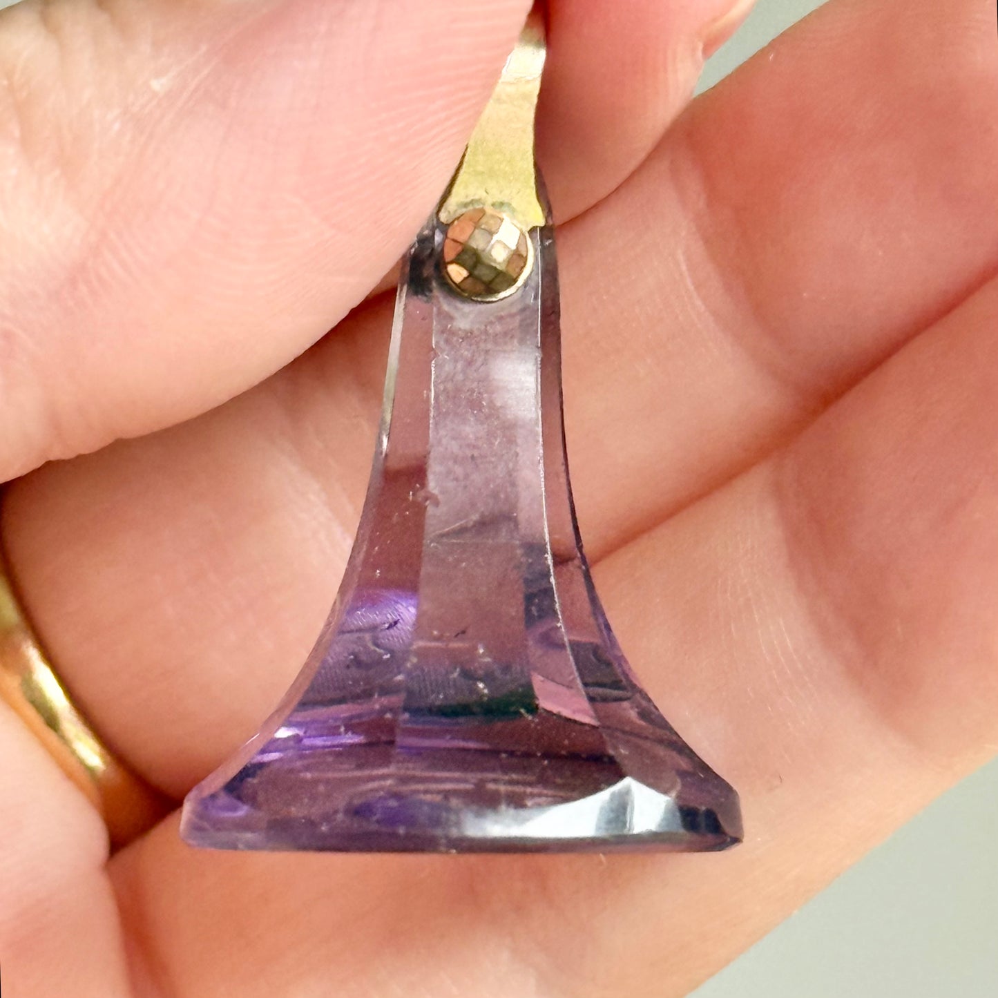 Antique Georgian Glass Paste Intaglio 'H' Fob Pendant
