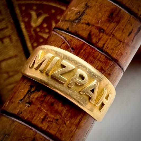 Victorian Mizpah Ring Created In 18 Carat Gold; Circa 1882