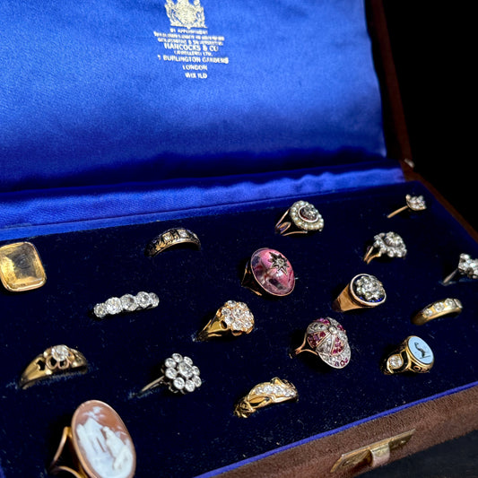 Antique Ring Display Box by Hanson & Co, London; Circa 1900