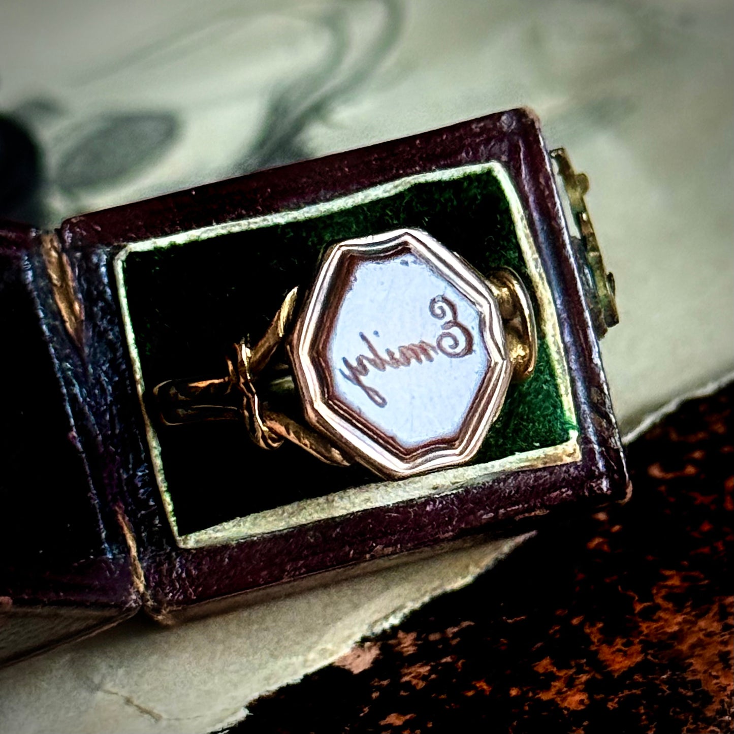 Antique Sardonyx 'Emily' Signet Ring in 18 Carat Gold