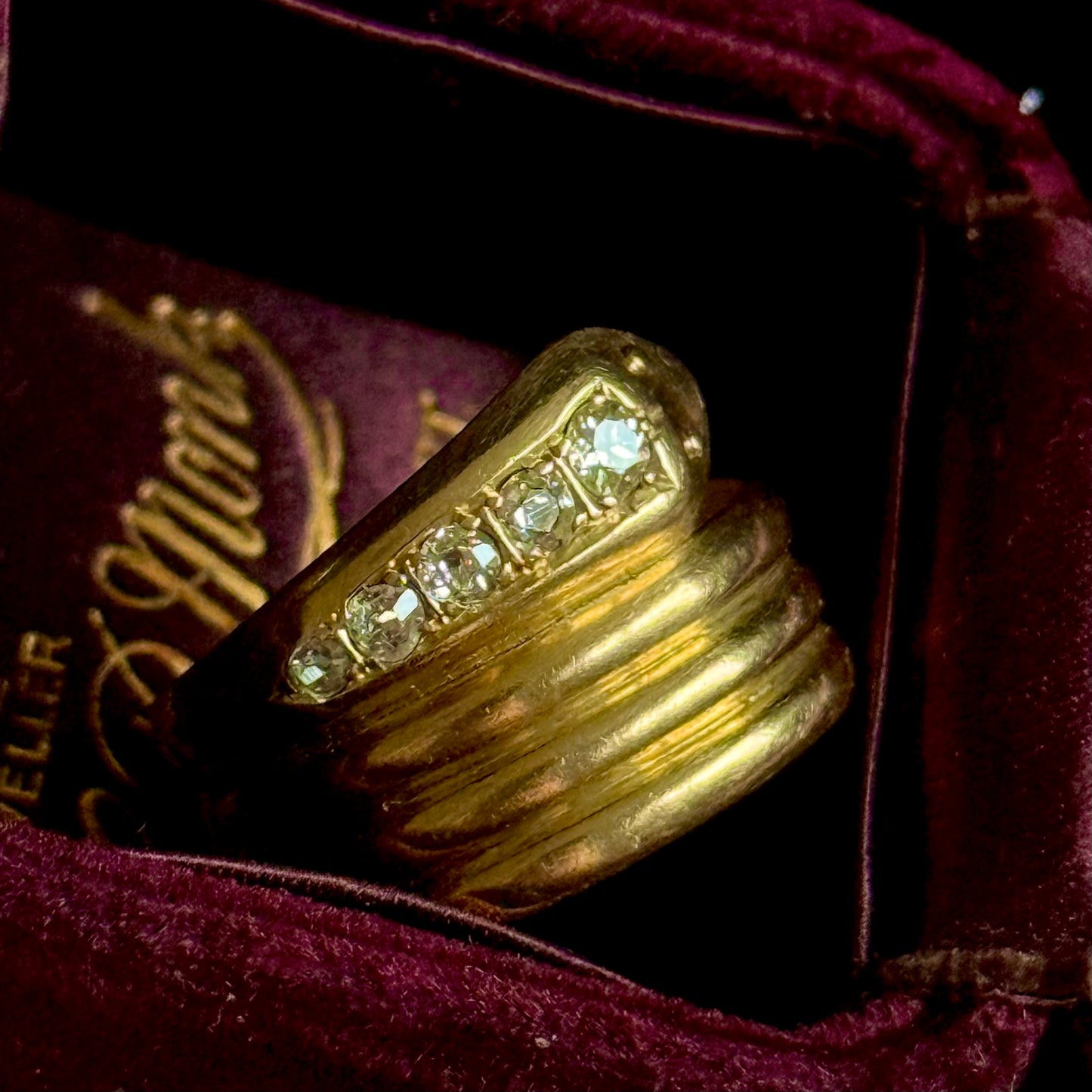 Superb Antique Diamond Snake Ring in 18 Carat Gold; Circa 1912