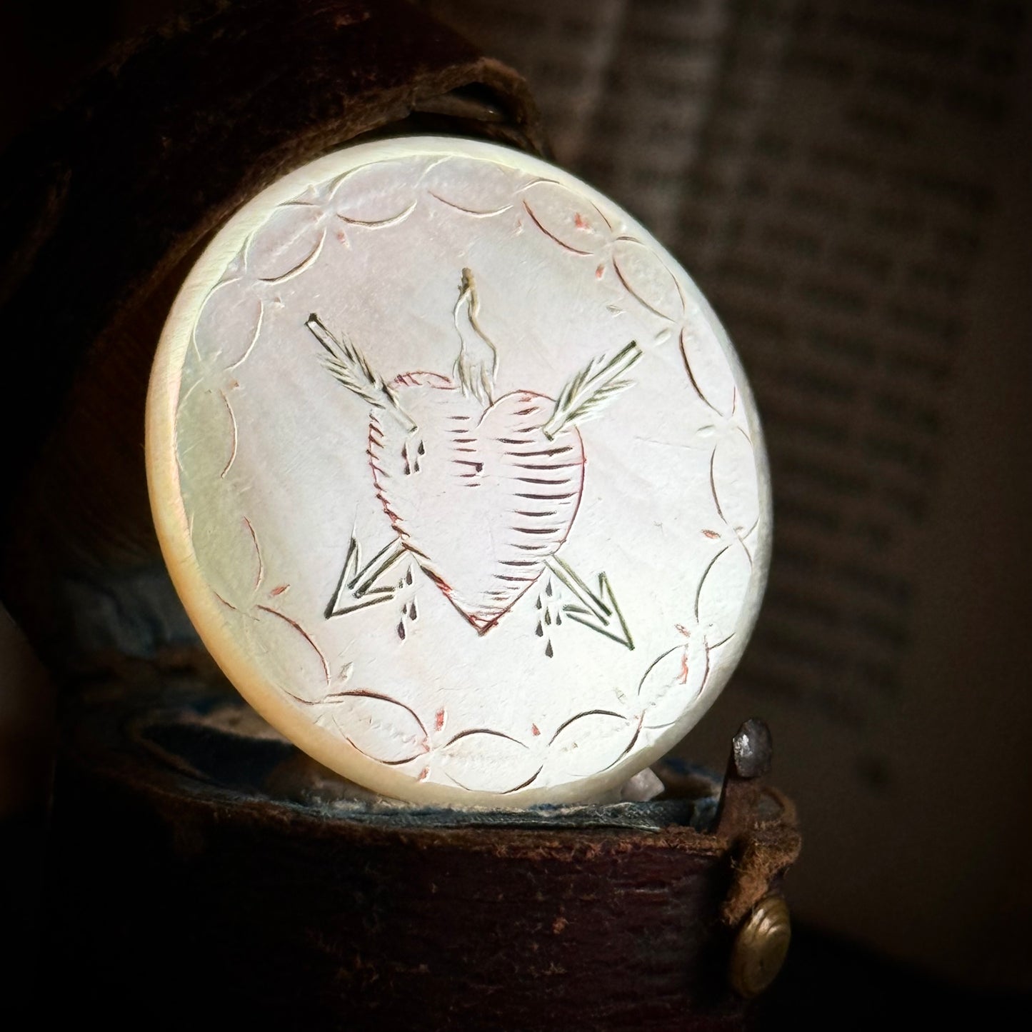 Georgian Mother of Pearl Love Token; Circa 1780