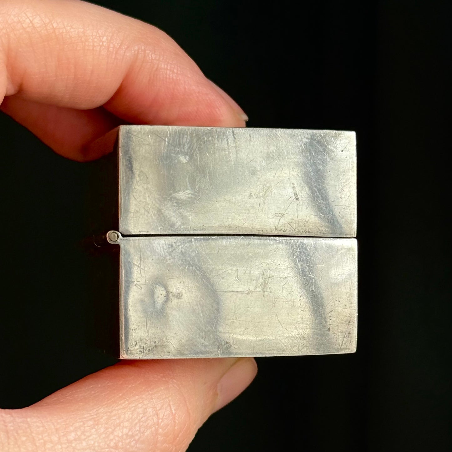 Antique 'BAM' Ring Box in Sterling Silver, Circa 1922