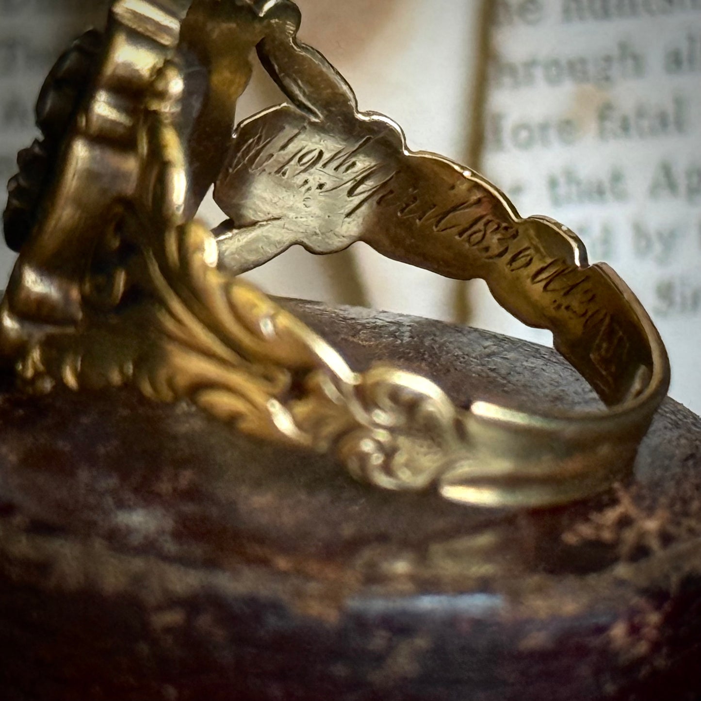 Antique Georgian Forget Me Not Diamond Mourning ring