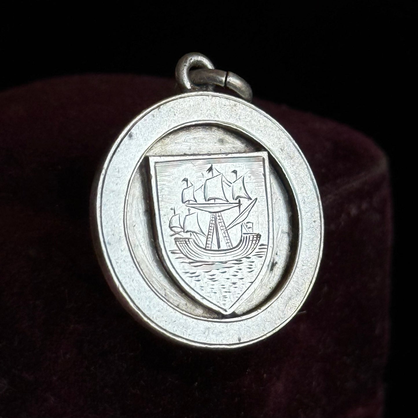 Antique Scottish Ship Silver Token; Circa 1912