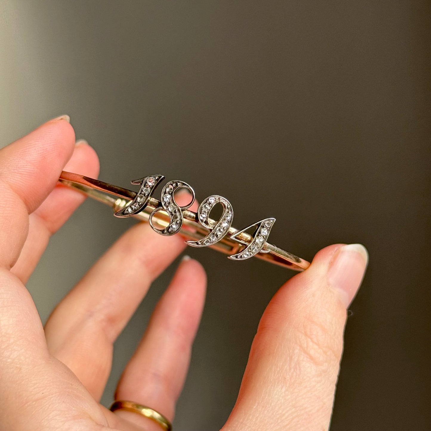 Victorian '1894' Rose Cut Diamond Bangle
