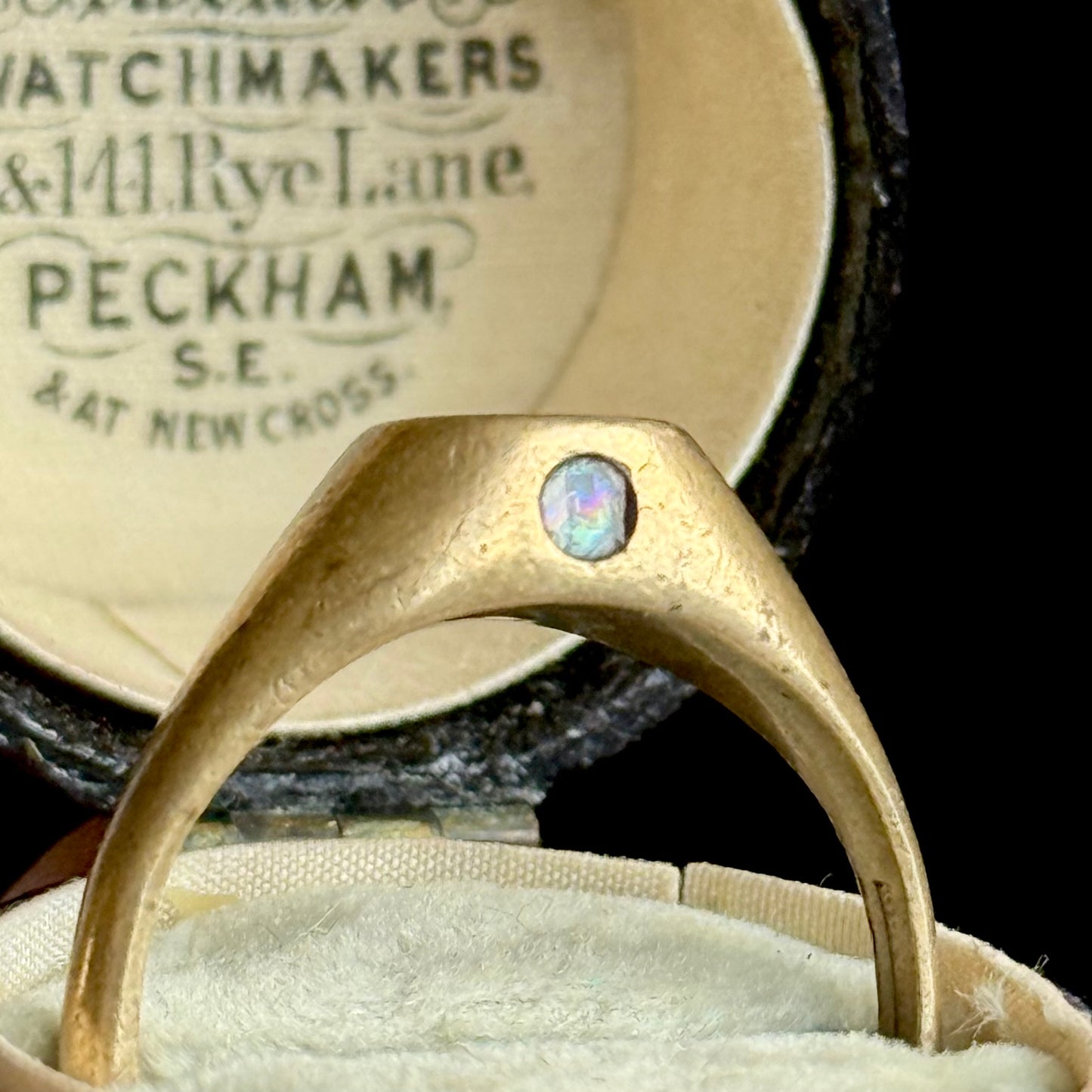 Antique Stanhope Nude Lady Signet Ring