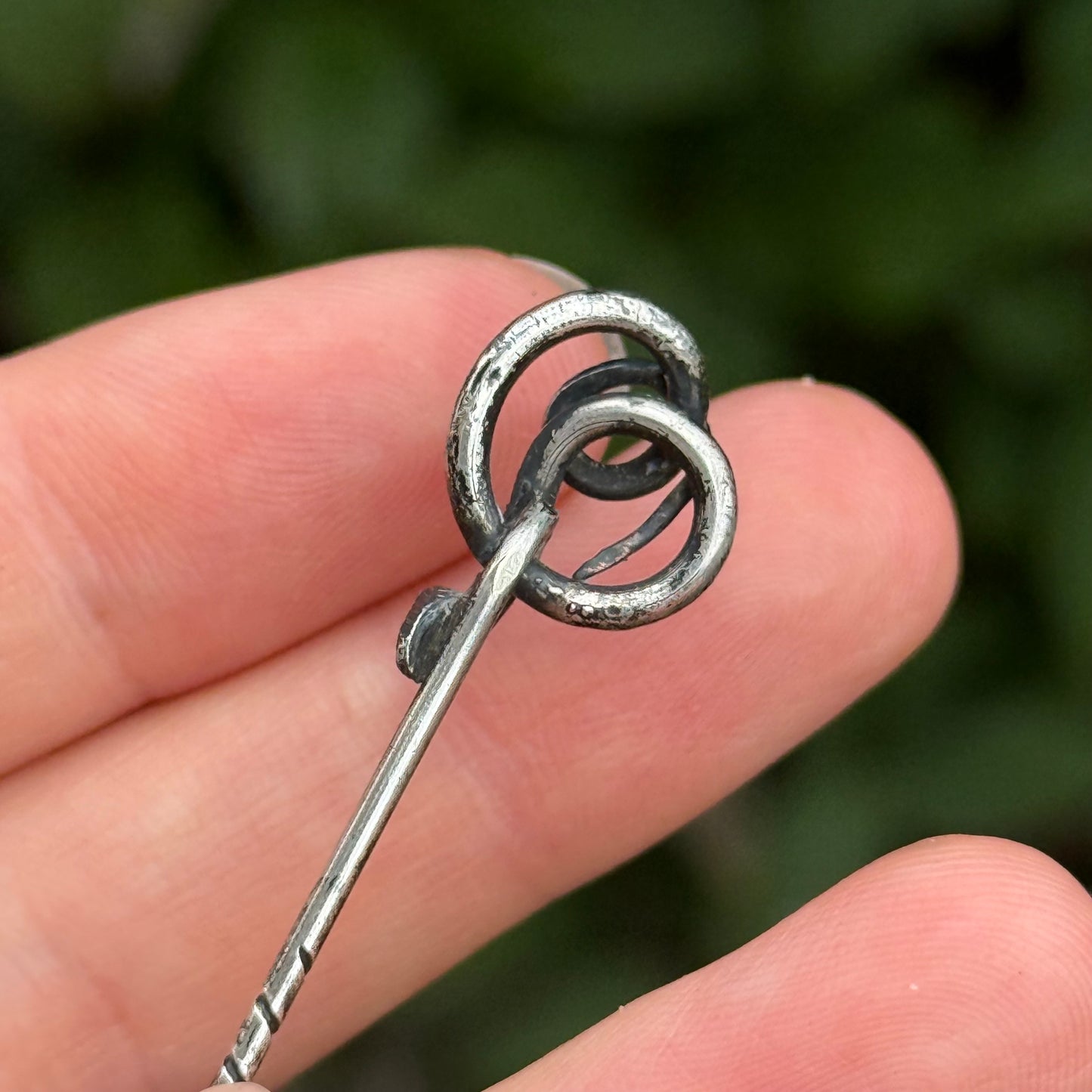 Antique Victorian Silver Tie Pin; Circa 1860