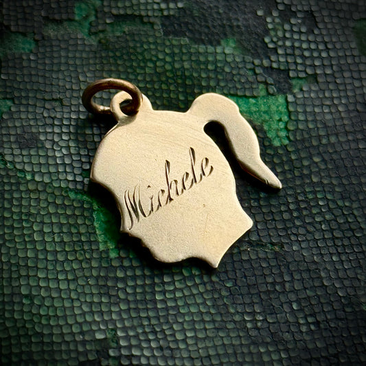 Vintage Profile 'Michele' Pendant Token