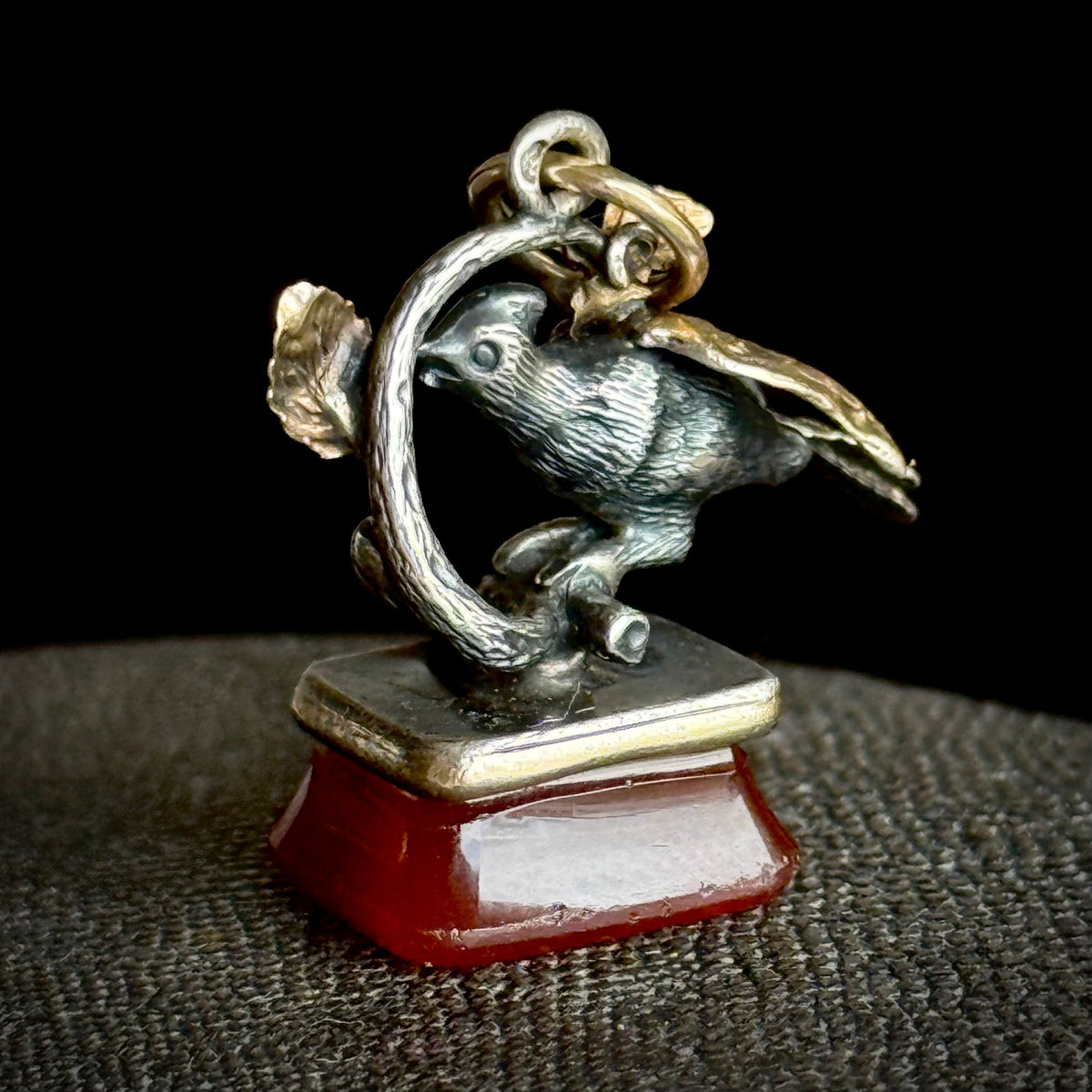 Georgian Bird & Devil Intaglio Fob Pendant; Circa 1820