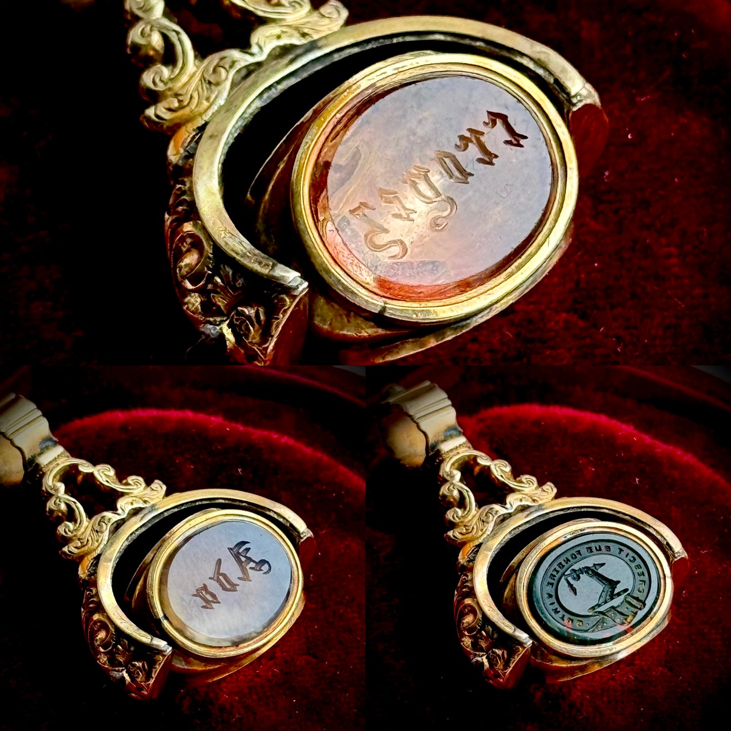 Antique Victorian Spinning Intaglio 'Ada' Fob