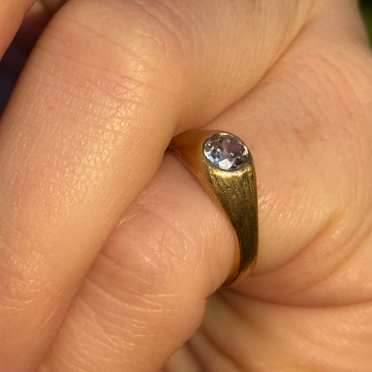 Vintage Old Cut Diamond Pinky Ring in 18 Carat Gold