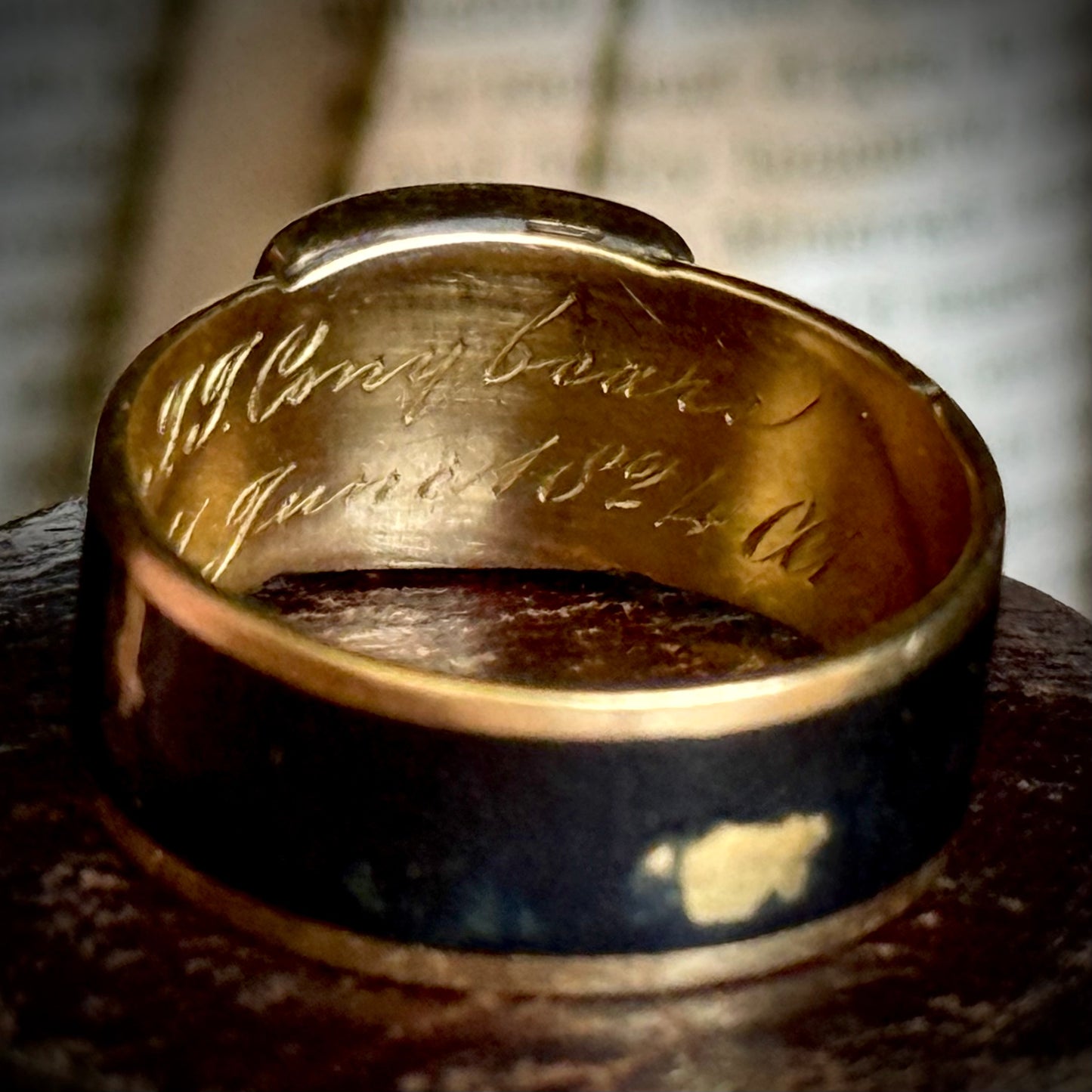 Antique Georgian Pearl Mourning Ring for John Josias Conybeare