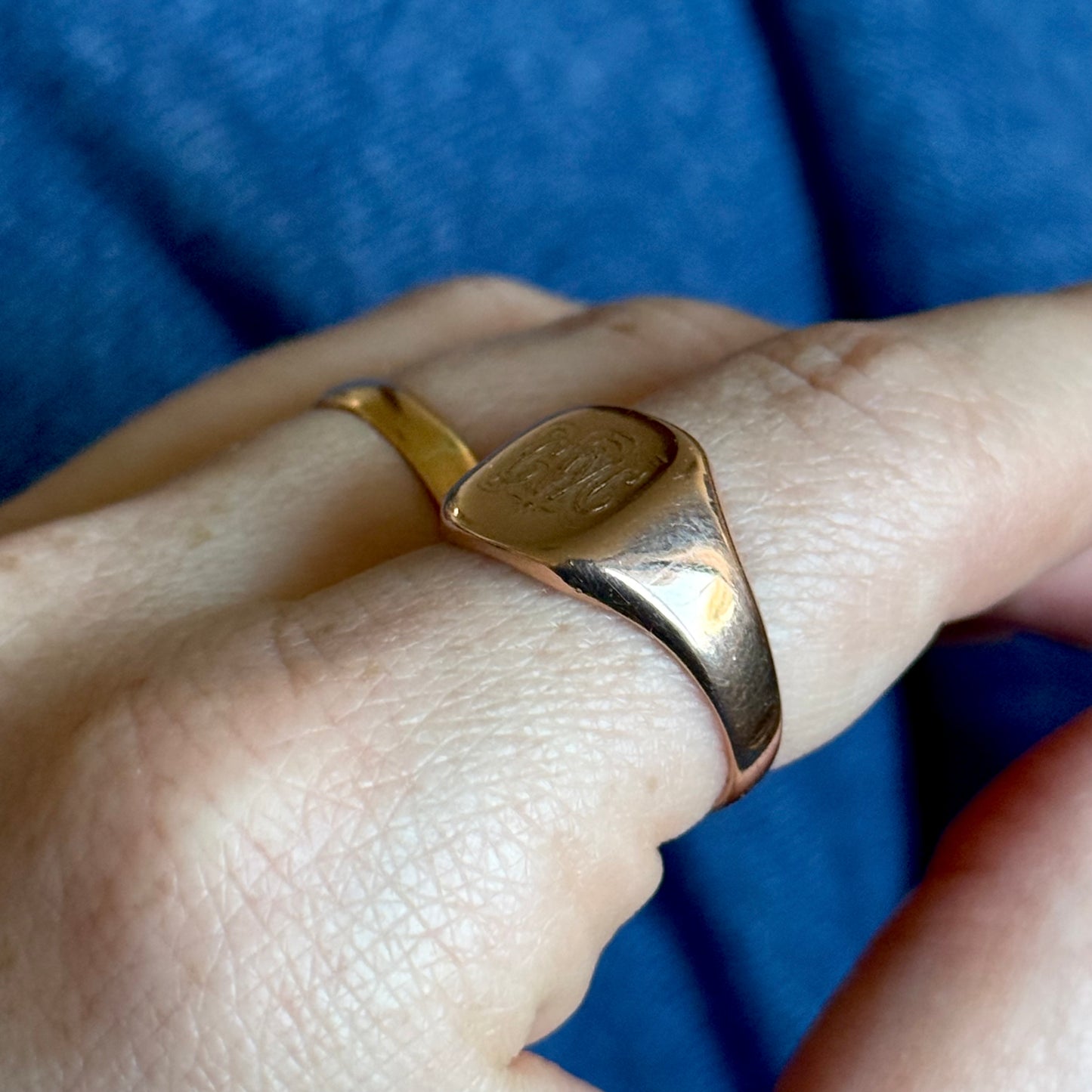 Antique 'CWC' Signet Ring in 9 Carat Gold; Circa 1919