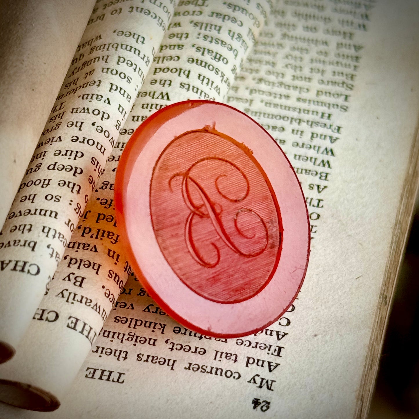 Georgian Loose 'B' Carnelian Intaglio Stone