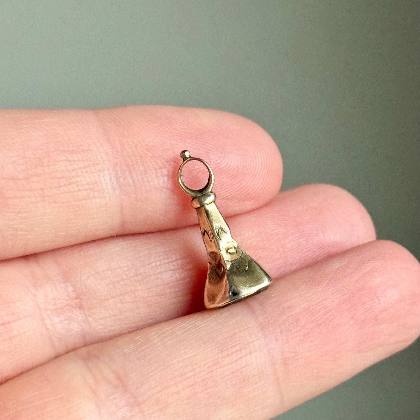 Antique Sentimental Citrine Intaglio Fob; Circa 1860