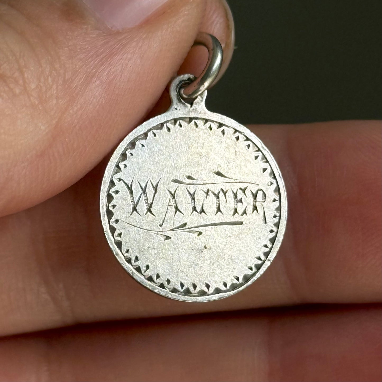 Victorian Love Token Walter Coin Pendant