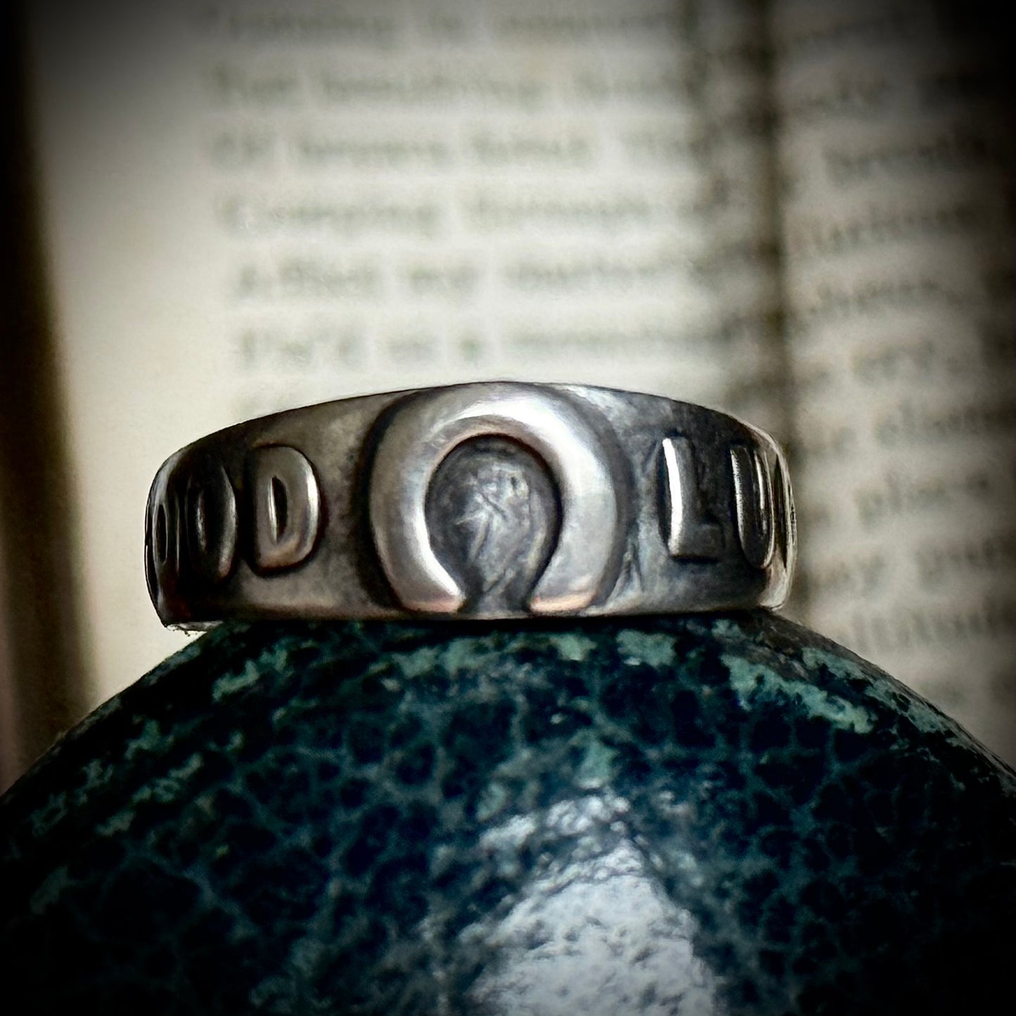 Antique Victorian Good Luck Silver Ring; Circa 1880