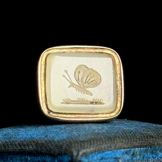 Antique Georgian Butterfly Intaglio Fob