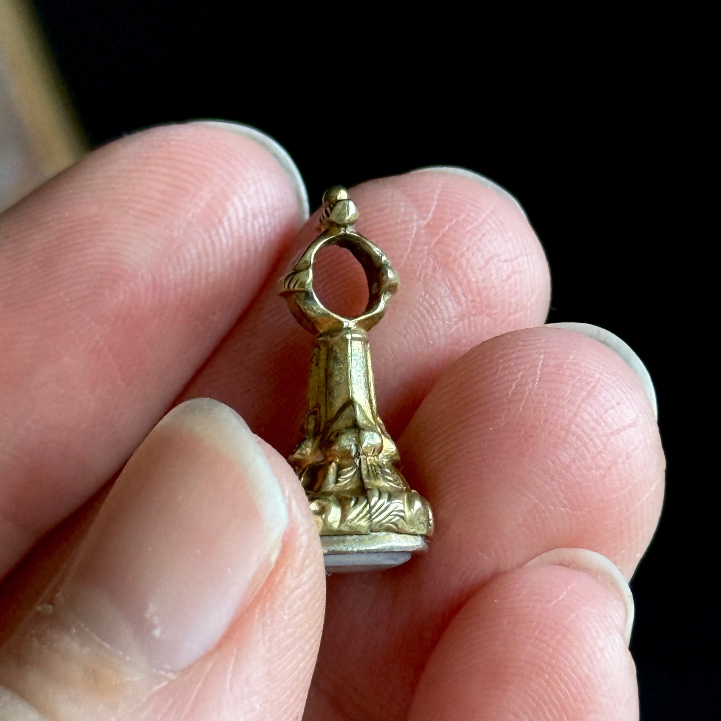 Antique Sentimental Sunrise Intaglio Fob; Circa 1850