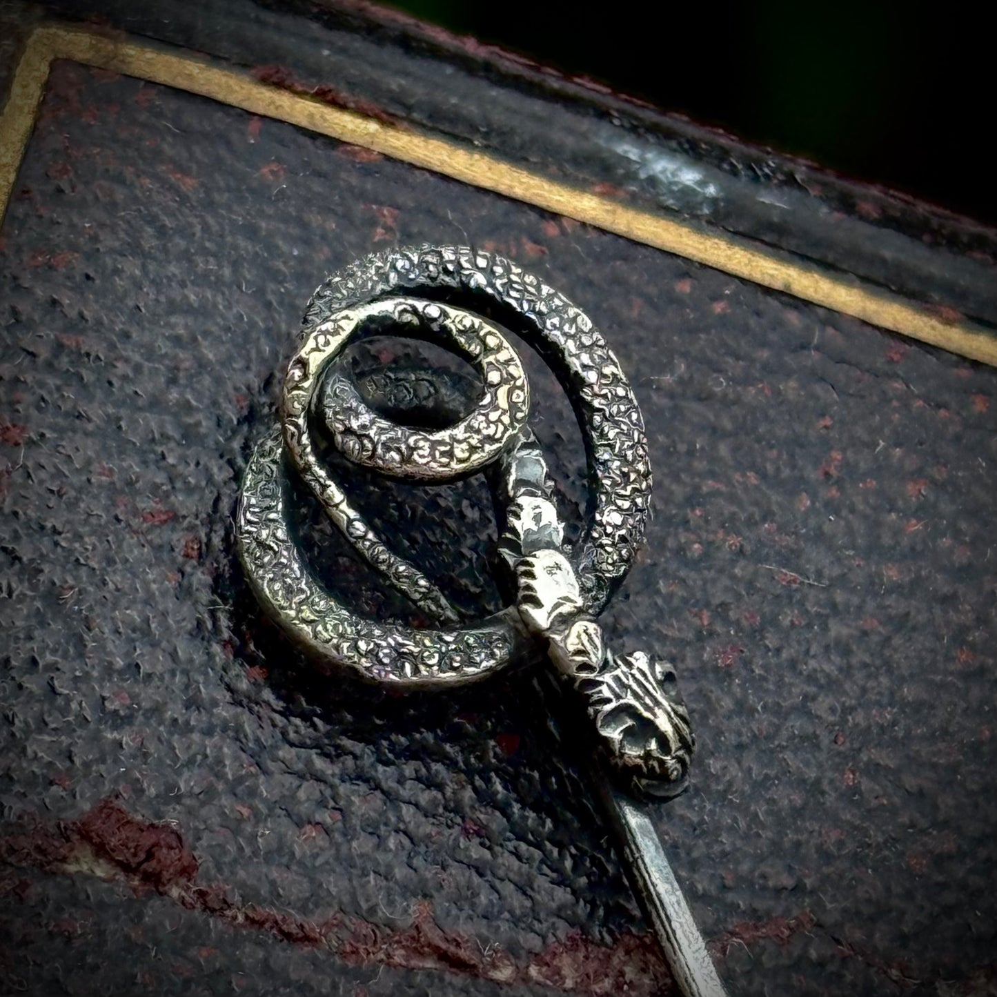 Antique Victorian Silver Tie Pin; Circa 1860