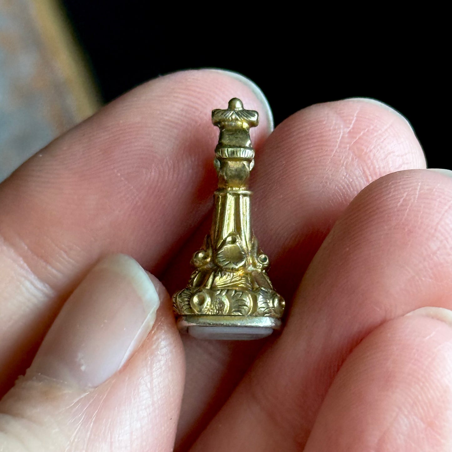 Antique Sentimental Sunrise Intaglio Fob; Circa 1850