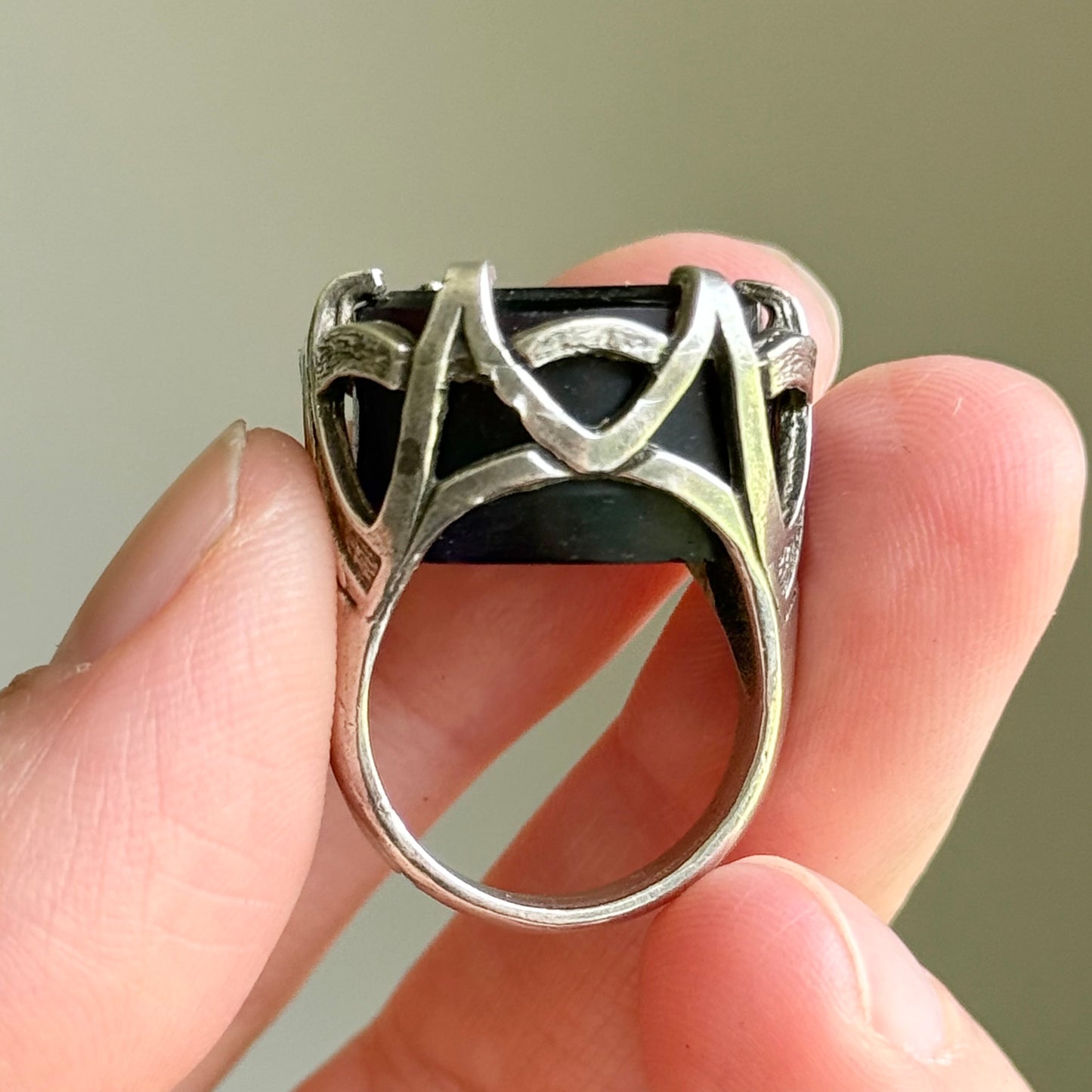 Substantial Vintage Intaglio Ring in Silver