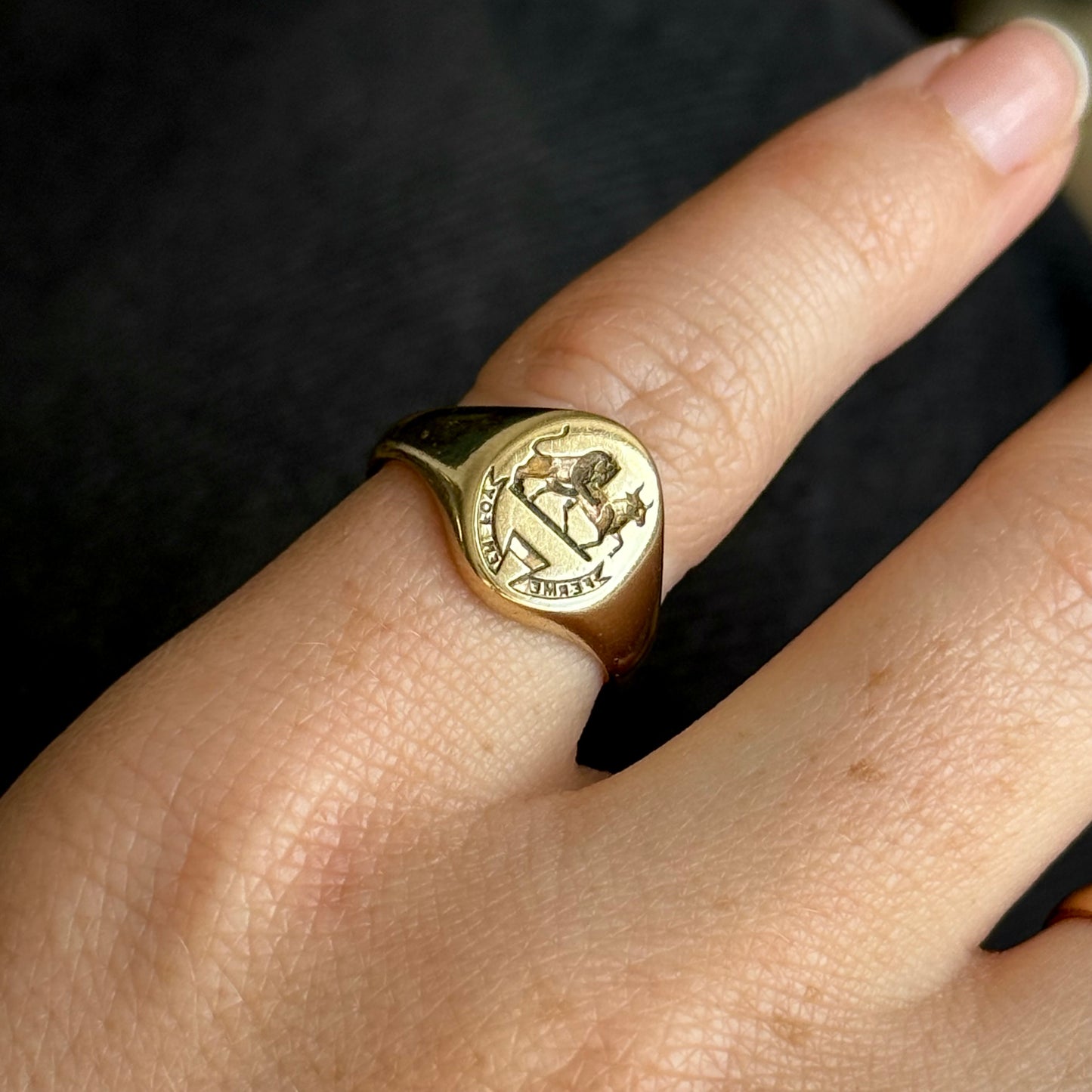 Vintage Signet Ring fin 9 Carat Gold