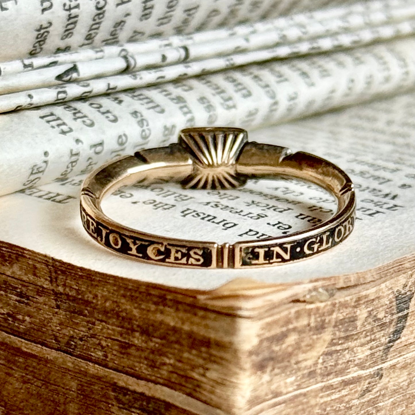 Exceptional Diamond Georgian Mourning Ring; Circa 1750