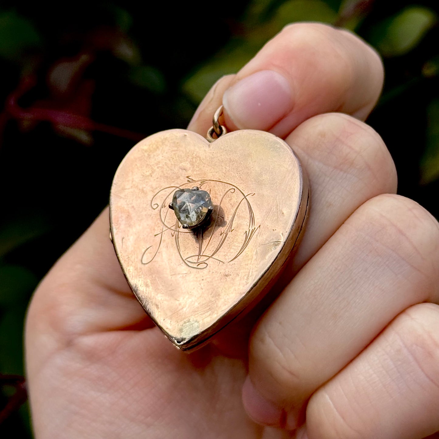 Victorian Rose Cut Diamond Heart Locket; Circa 1890