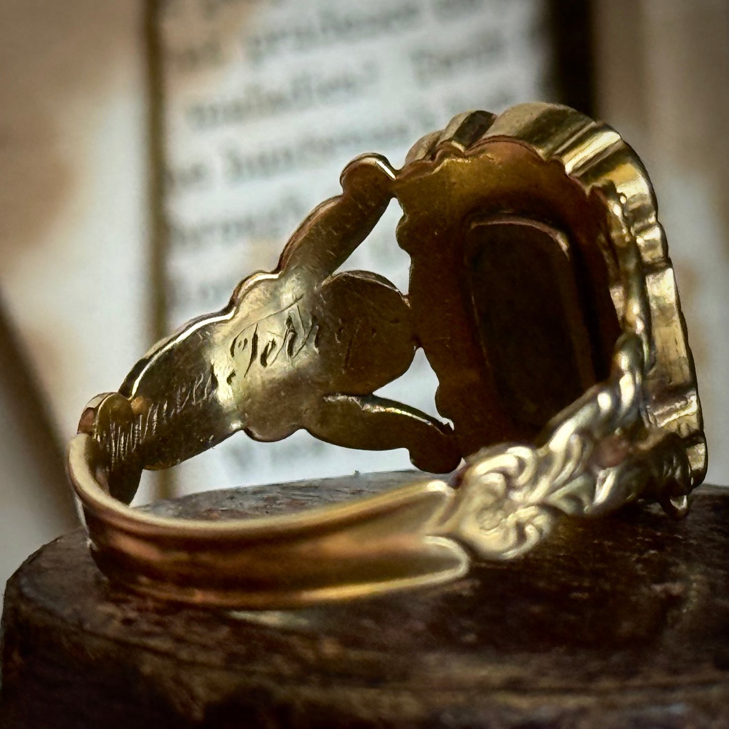 Antique Georgian Forget Me Not Diamond Mourning ring