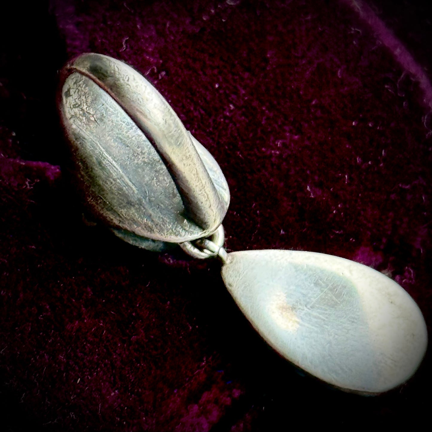 Antique Turquoise Snake Pendant in Silver