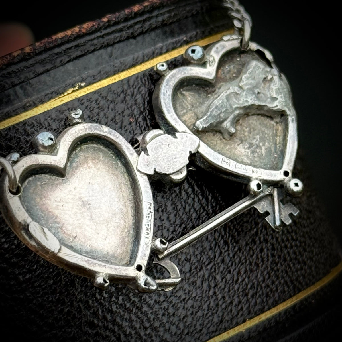 Antique Sentimental Mizpah Necklace in Silver; Circa 1900