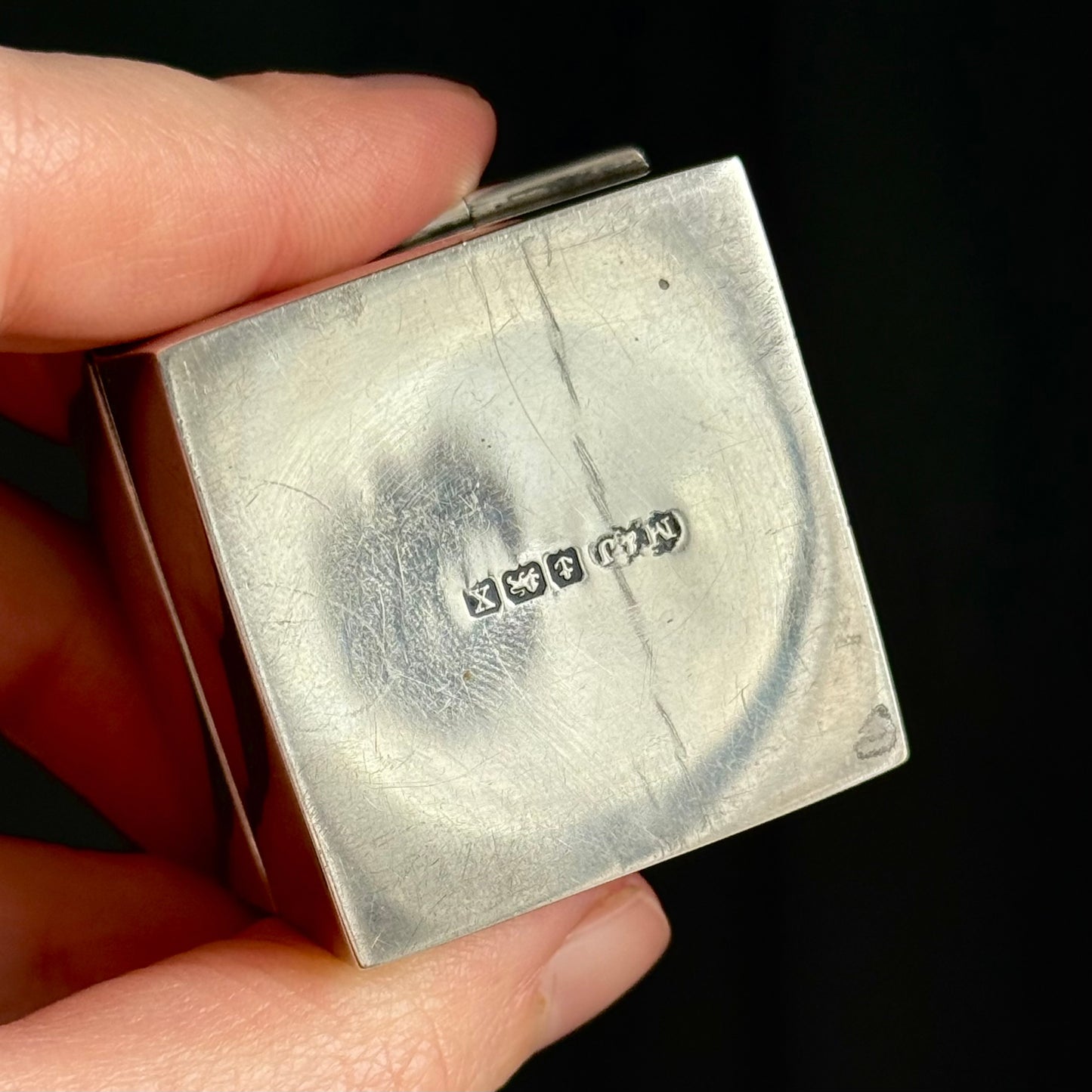 Antique 'BAM' Ring Box in Sterling Silver, Circa 1922