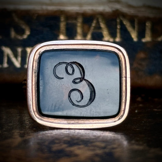 Antique Victorian Monogram 'E' Fob Pendant