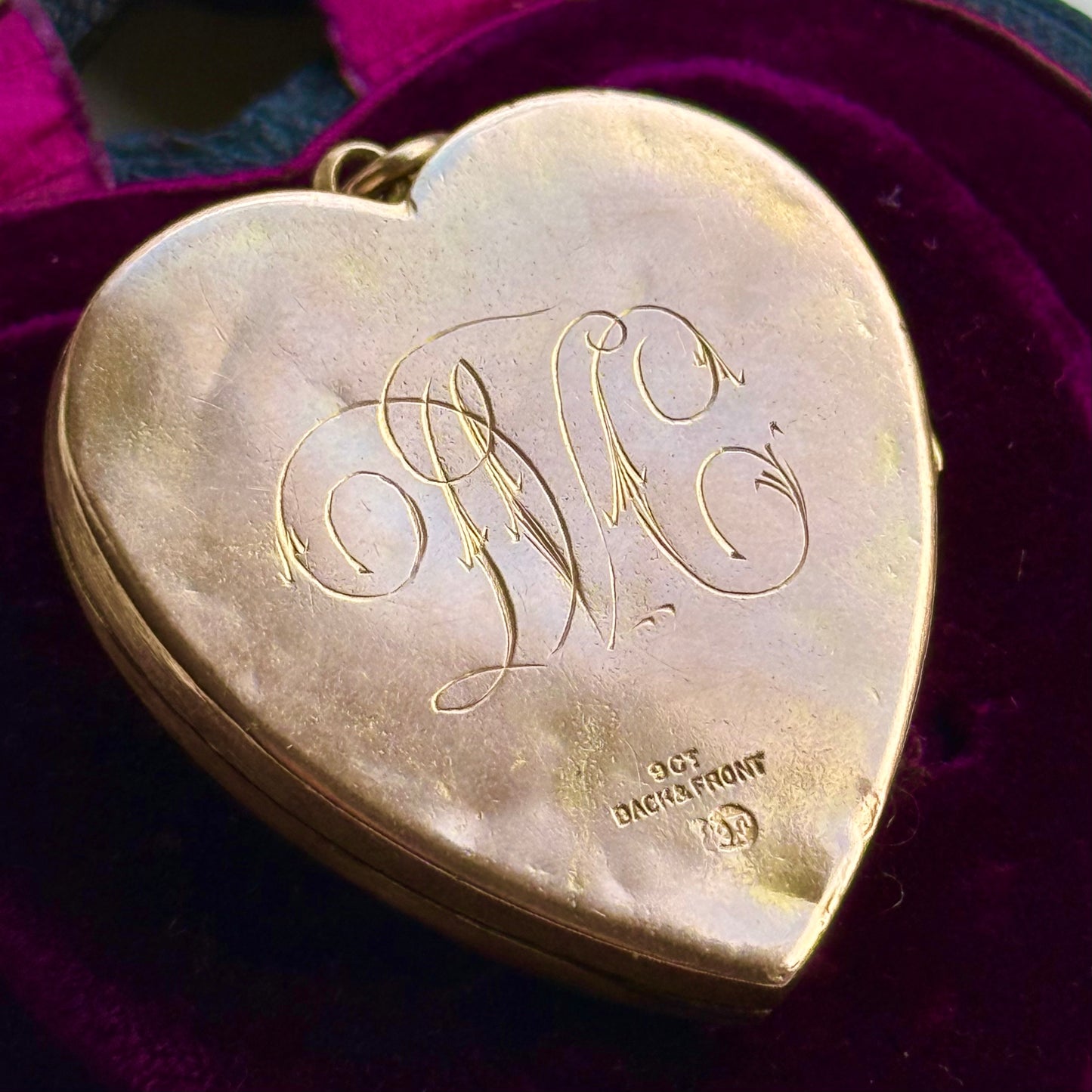 Victorian Rose Cut Diamond Heart Locket; Circa 1890