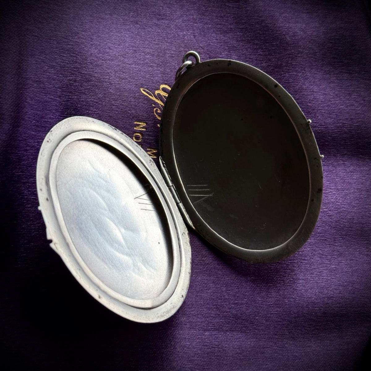 Antique Victorian 'Oh' Locket in Silver; Circa 1880