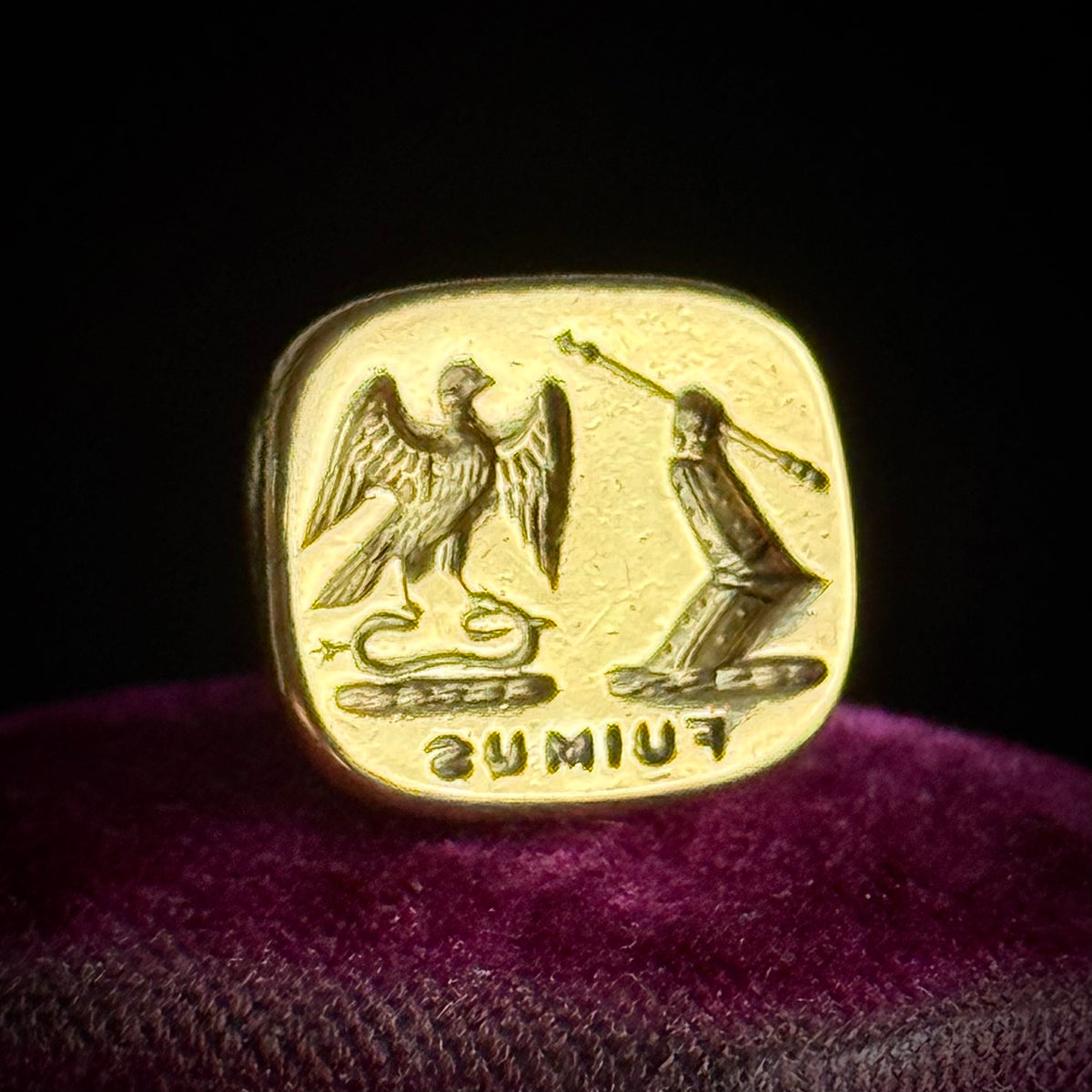 Antique 'Fuimus' Fob Pendant in 9 Carat Gold; Circa 1820