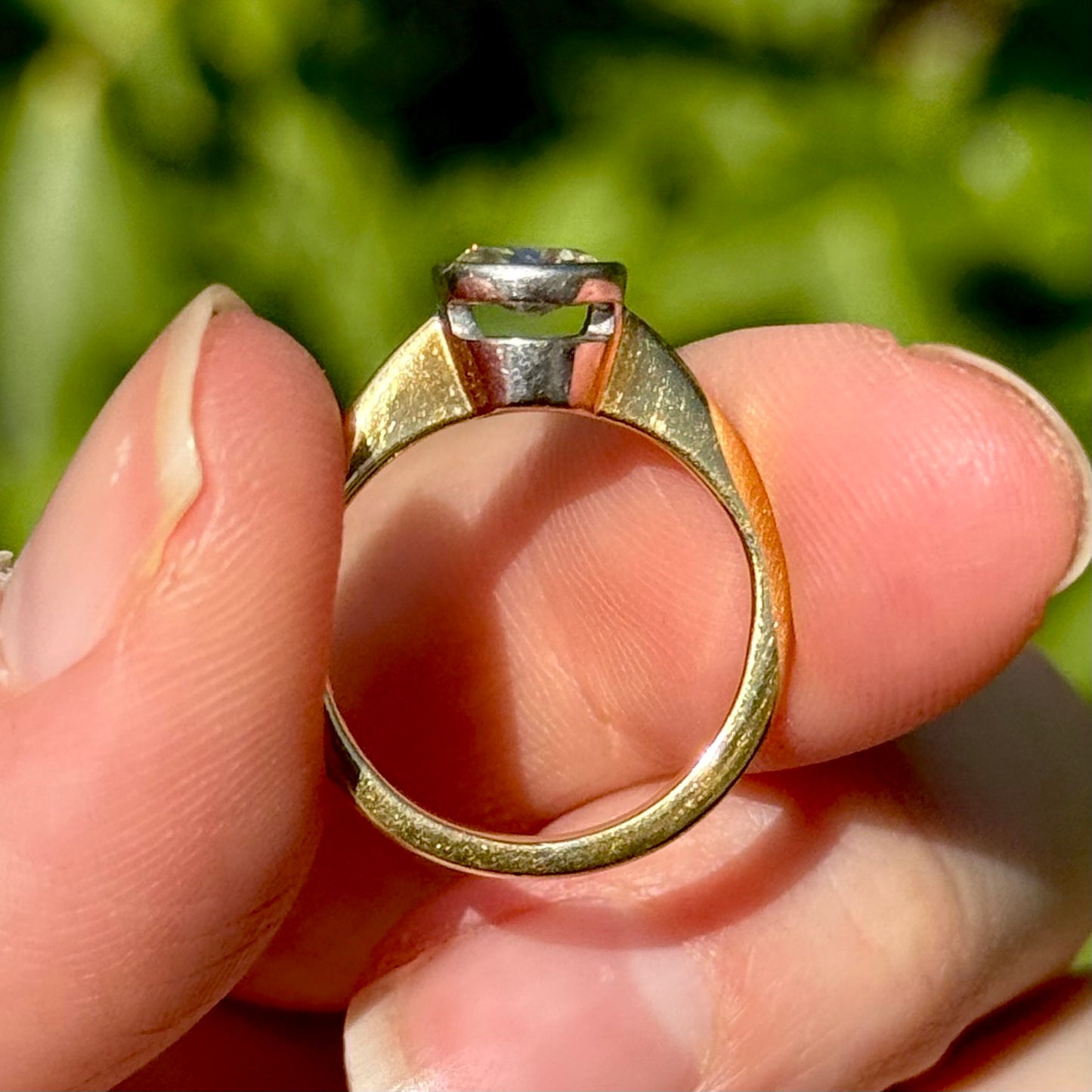 Old Cut Diamond Solitaire Ring in 18 Carat Gold