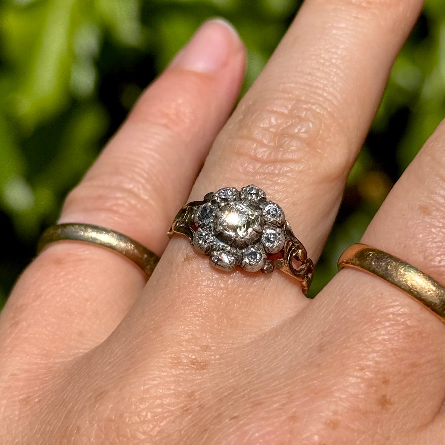Antique Georgian Diamond Cluster Ring