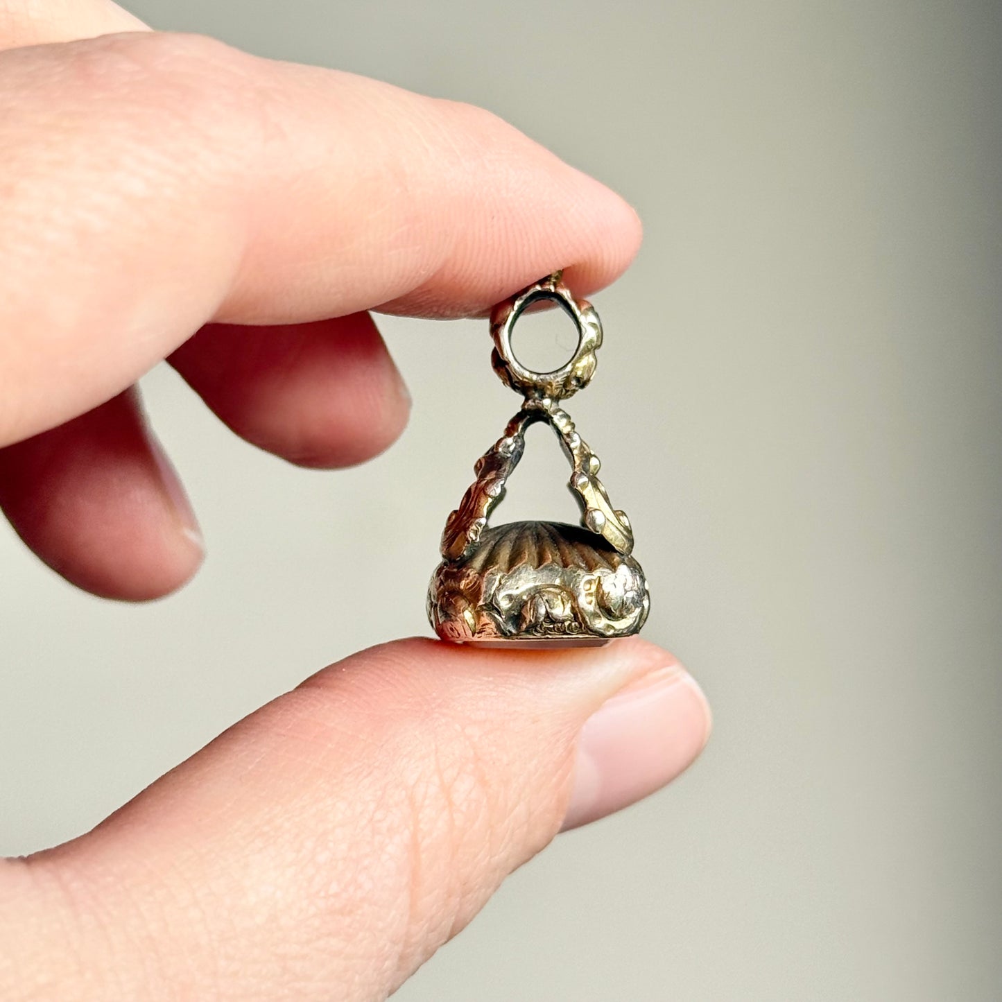 Victorian "Forget Me Not" Intaglio Fob Pendant