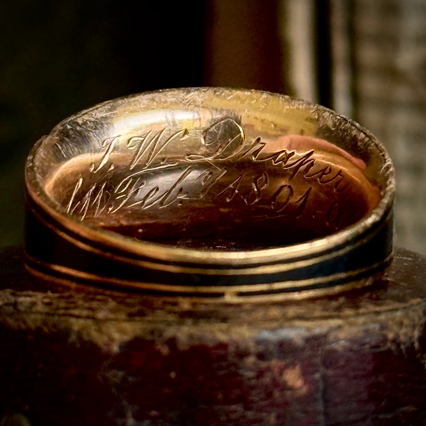 Antique Georgian Locket Mourning Ring; Circa 1801