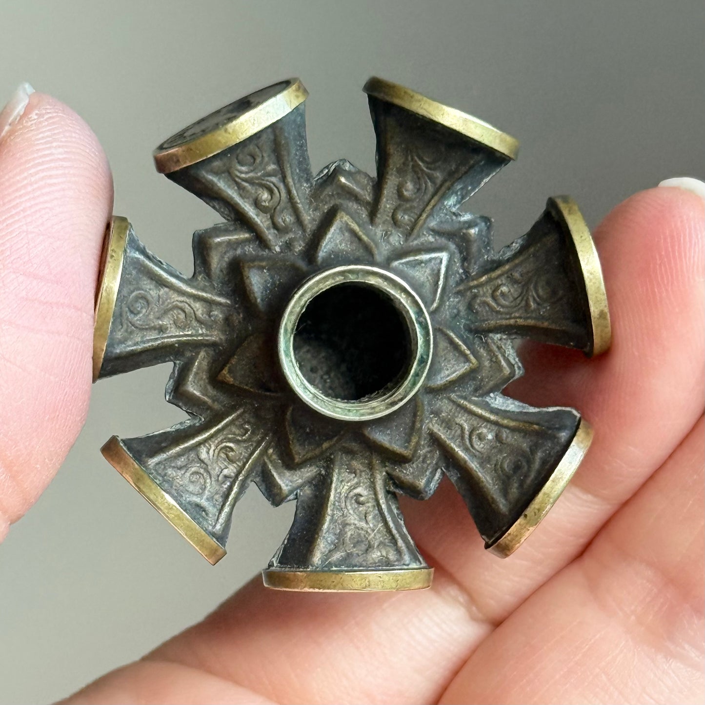 Antique Intaglio Wax Seal Wheel; Seven Sentimental Motifs