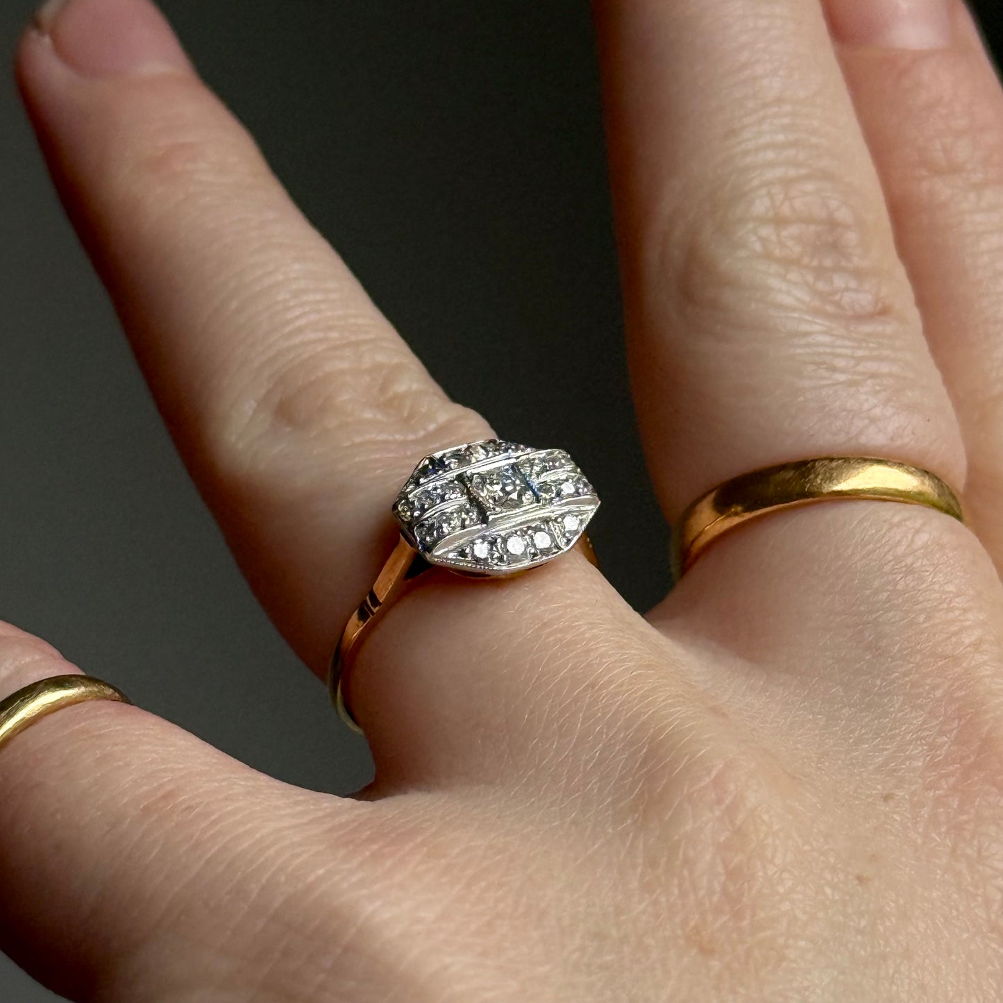 Antique Art Deco Diamond Ring in 18 Carat Gold