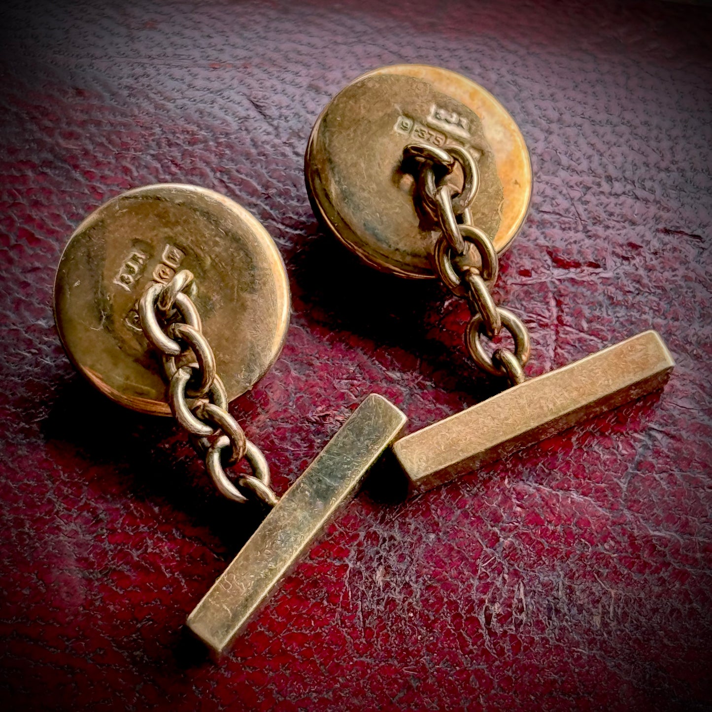 Vintage Fly Fishing Cufflinks in 9 Carat Gold; Circa 1971
